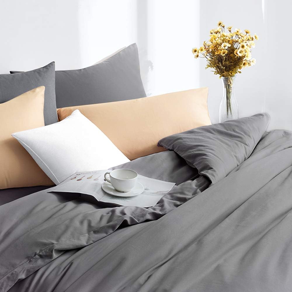 FLXXIE King Pillow Cases Set of 2, Soft Microfiber Pillow Covers with Envelope Closure, Wrinkle, Fade and Stain Resistant Pillowcases…