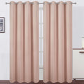 Lemomo Blush Thermal Blackout Curtains/52 x 95 Inch/Set of 2 Panels Room Darkening Curtains for Bedroom 95 Inch silver