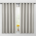 Yakamok Blackout Curtains Room Darkening Thermal Insulated Window Panels, Solid Grommet Top Drapes for Bedroom/Living Room(62Wx63L, Light…