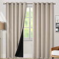 BGment Thermal Insulated 100% Blackout Curtains for Bedroom with Black Liner, Double Layer Full Room Darkening Noise Reducing Grommet Curta…