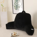 Pajeo Aesthetic Reading Pillow for Bed, Soft Faux Fur Sitting Pillow with Arms for Gaming & Lounging, Oeko-TEX Certified Plush Backrest Pillo…