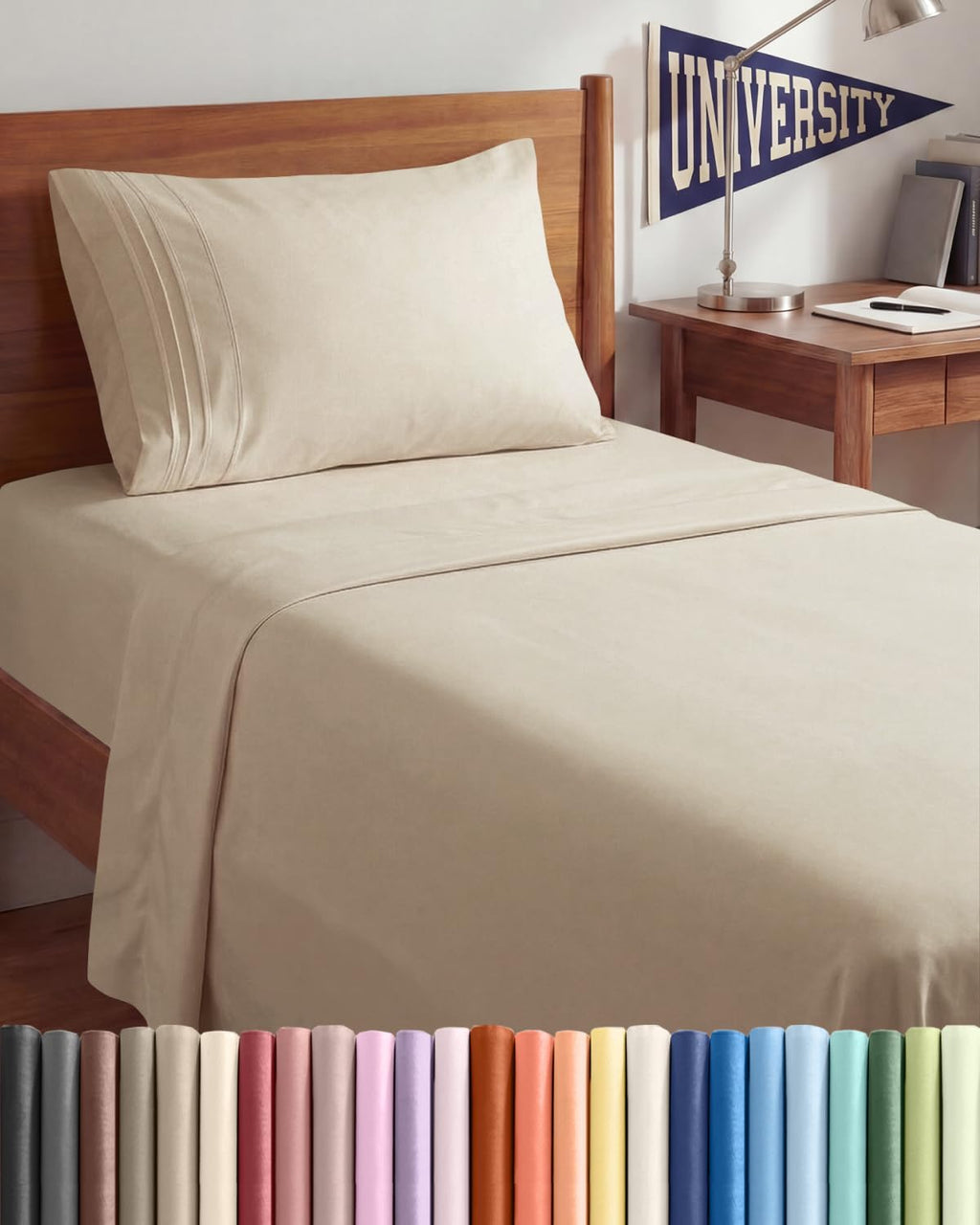 Twin XL Size 3 Piece Sheet Set - Comfy Breathable & Cooling Sheets - Hotel Luxury Bed Sheets for Women & Men - Deep Pockets, Easy-Fit…