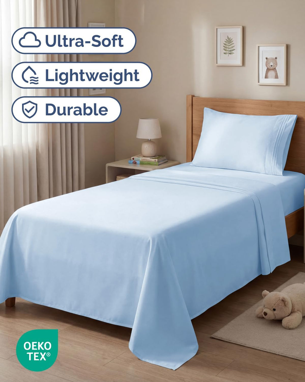 Twin Size 3 Piece Sheet Set - Comfy Breathable & Cooling Sheets - Hotel Luxury Bed Sheets for Women and Men - Deep Pockets, Easy-Fit…