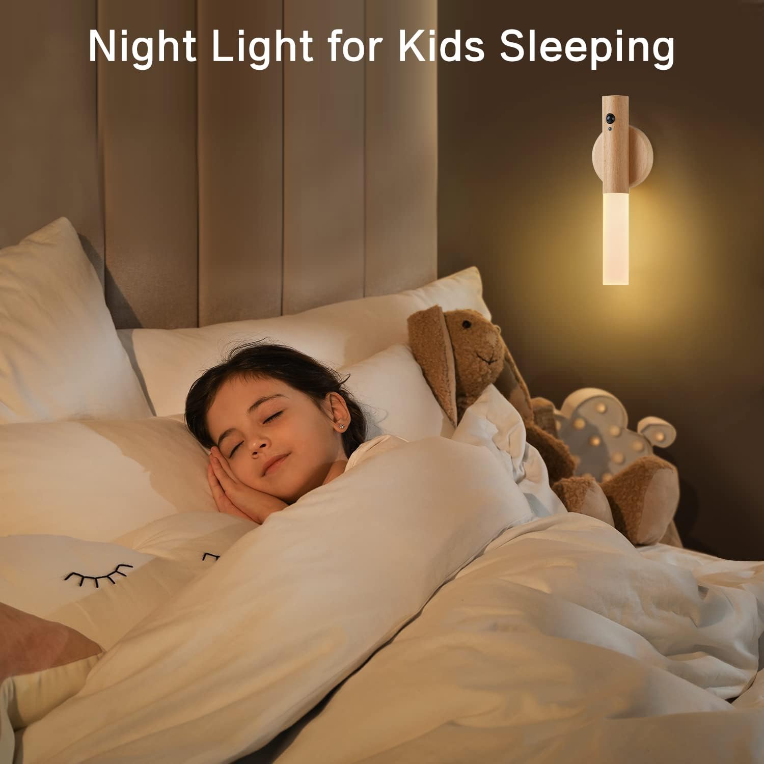 Montford Wall Sconces Set of Two Battery Operated, Motion Sensor Night Light Magnetic Wall Light Rechargeable Wall Sconce, Peel and Stick…