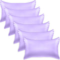 Elegantcomfort Elegant Comfort 6-Pack Cooling Viscose Satin Pillowcase Set with Hidden Zipper Closure, Silky Smooth for Hair and fabric…
