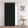 Joydeco Black Blackout Curtains 120 Inches Long, Extra Long Curtains 120 Inch Length 1 Panel for Bedroom, Thermal Insulated Linen Black…