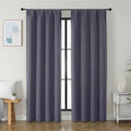 Simplebrand Ava Greyish Purple Blackout Curtains for Bedroom 84 Inch Length 2 Panels Set, Solid Thermal Insulated Privacy Nursery Window Tr…