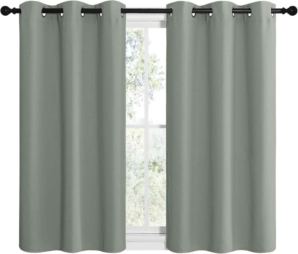 NICETOWN Modern Blackout Curtains Noise Reducing, Thermal Insulated and Privacy Room Darkening Drape Panels for Boy's Guest Room Door…