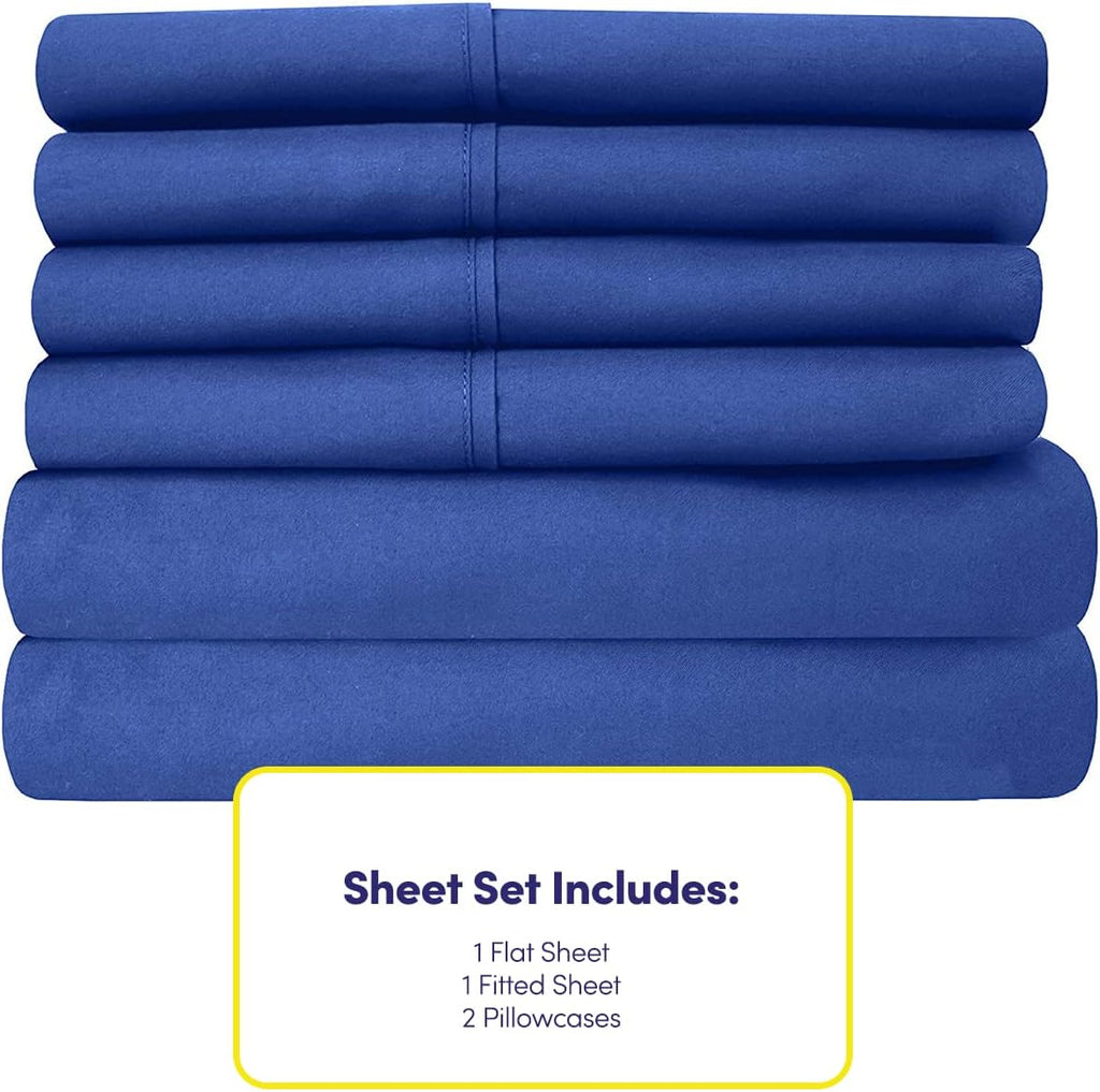 Twin Size Bed Sheets - 4 Piece 1500 Supreme Collection Fine Brushed Microfiber Deep Pocket Twin Sheet Set Bedding - 1 EXTRA PILLOW CASES…