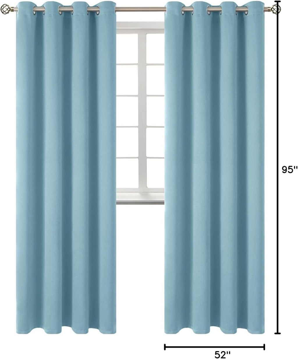 BGment Room Darkening Curtains 95 Inches Long - Grommet Thermal Insulated Drapes Window Treatment Curtains for Bedroom, 2 Panels, 52 x 95 I…