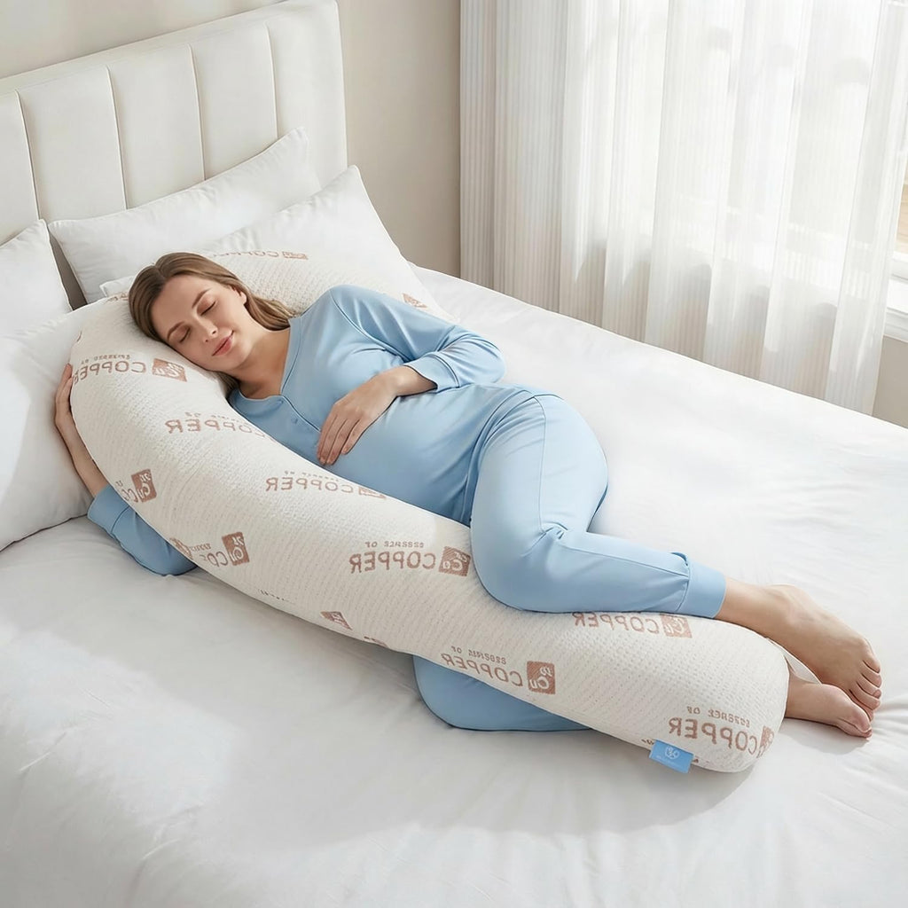 SchnauzerHome SCHNAUZER HOME Body Pillow for Adults - Soft Long Bed Pillows - Shredded Memory Foam & Removable Washable Cover - Swan Shaped…