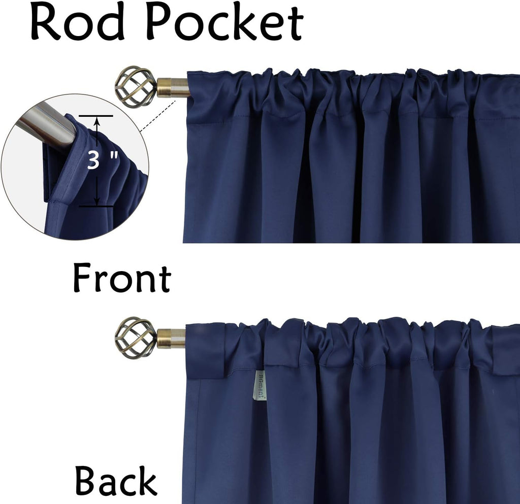 BGment Short Kitchen Curtains 36 Inch Length for Half Windows - 34 x 36 inch Curtains Rod Pocket and Back Tab Thermal Insulated Room Darken…