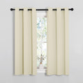 NICETOWN Room Darkening Draperies Window Curtain Panels, Thermal Insulated Grommet Room Darkening Curtains for Bedroom (Beige, 2 Panels…