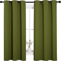 NICETOWN Christmas Window Decoration Thermal Insulated Solid Grommet Blackout Curtains/Drapes for Living Room (1 Pair, 42 by 63 inches…