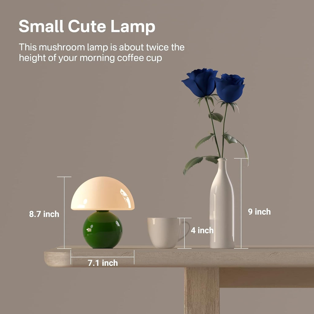 Dawnwake Mushroom Lamp Table Lamp for Bedroom, Desk Bedside Small Lamps for Living Room Night Stands, Mushroom Decor Cute Mini Modern Mid…