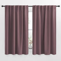 Nicetown Window Treatment Curtains Room Darkening Drapes - (Dry Rose Color) 52 Width X 54 Drop Each Panel, 2 Panels Set, Curtains and Drape…