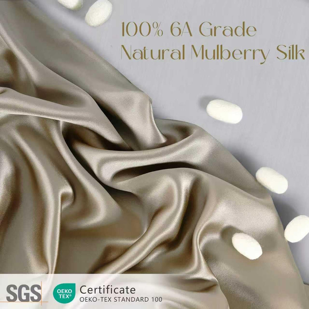 ZIMASILK 100% Pure Mulberry Silk Pillow Cases for Hair and Skin, Soft, Hypoallergenic & Smooth, Both Sides Grade 6A Silk, with Hidden…