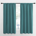 NICETOWN Window Curtains Blackout Drapes - Thermal Insulated Solid Rod Pocket Blackout Curtains/Draperies for Living Room (Sea Teal, 1…