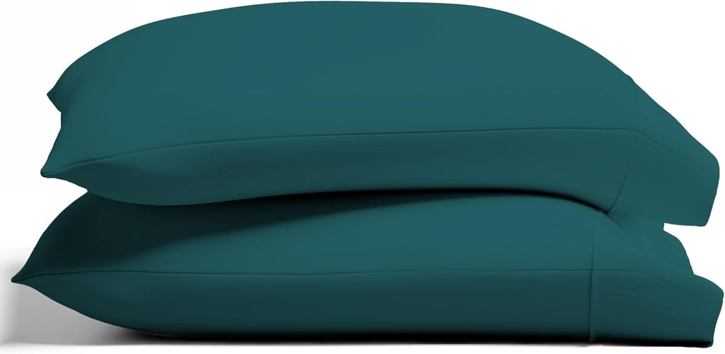 TEXAS LINEN CO. 100% Organic Cotton Standard Pillow Cases Set of 2 - Soft Hotel Quality Queen/Standard Pillow Cases, Authentic GOTS…