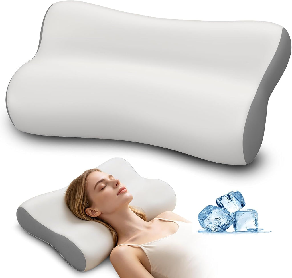Polovo Cervical Neck Pillow for - Ergonomic Side Sleeper Pillow for Deep Sleep, Contour Memory Foam Pillows for Sleeping Bed Pillow for Sid…