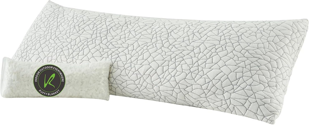 Shredded Memory Foam Pillow for Sleeping, Cooling Full Body Pillows for Adults, Adjustable Soft and Firm Pillows or Side, Back, Stomach…