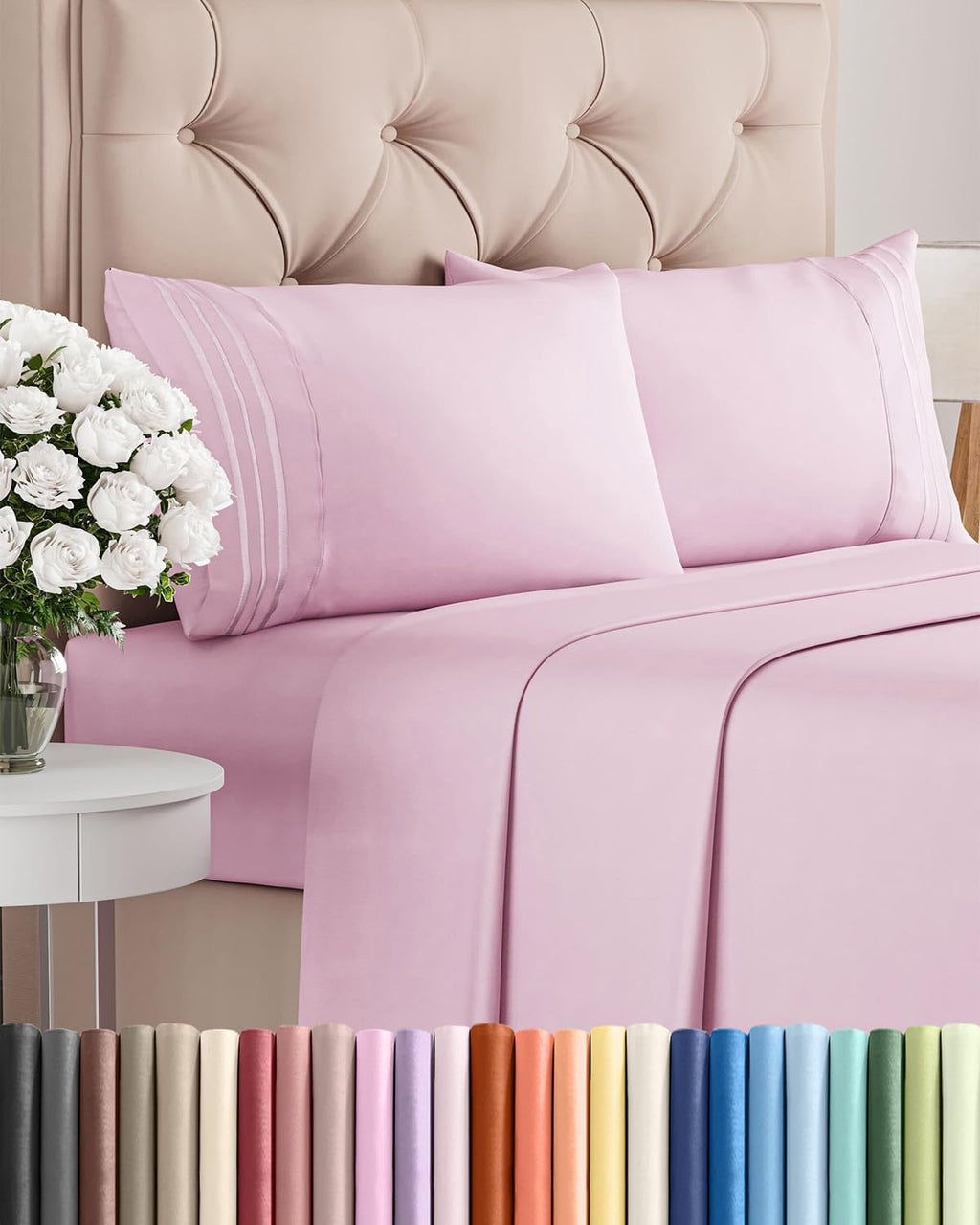Queen Size 4 Piece Sheet Set - Comfy Breathable & Cooling Sheets - Hotel Luxury Bed Sheets for Women & Men - Deep Pockets, Easy-Fit, Soft…