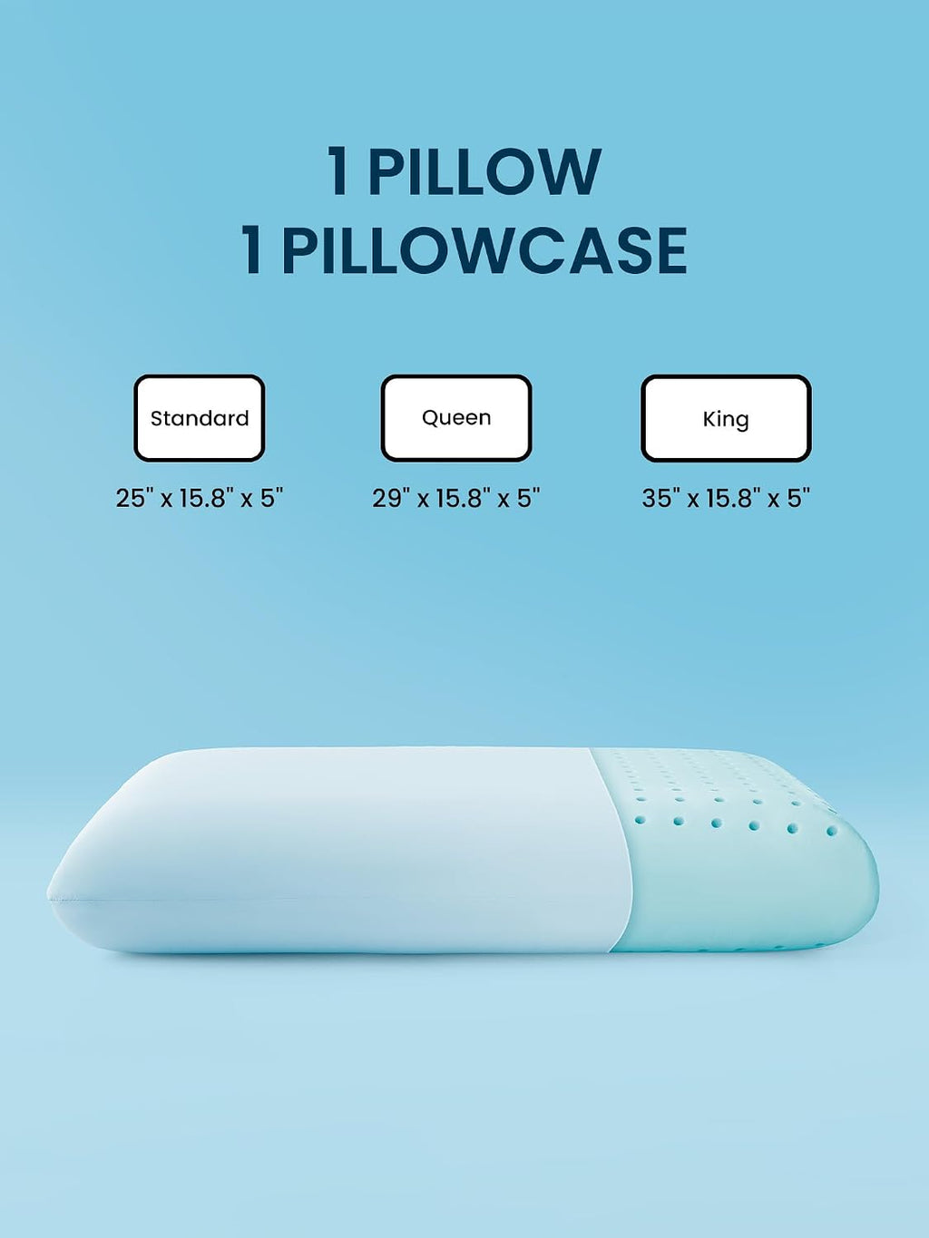 Sleepzonelife SLEEP ZONE Cooling Memory Foam Pillow - Odorless, Breathable, Skin-Friendly with Superior Support for Back, Stomach or Side S…