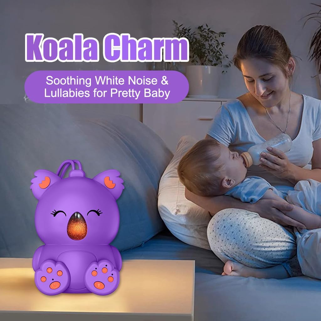 White Noise Machine with Bluetooth Speaker | Portable Baby Sound Machine Non-Looping Music Aid with Timer for Sleep, Nursery, Travel…