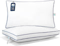 Blue Ridge Home Fashions Hotel Collection Pillows King Size Set of 2, Medium Soft Down Alternative Fill with Gusseted Design, Breathable…