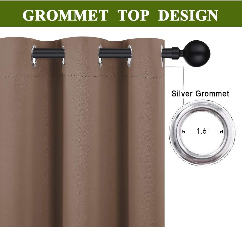 NICETOWN Blackout Blinds for Patio Door, Sliding Door Insulated Blackout Curtains, Extra Wide Curtain with Grommet Top for…
