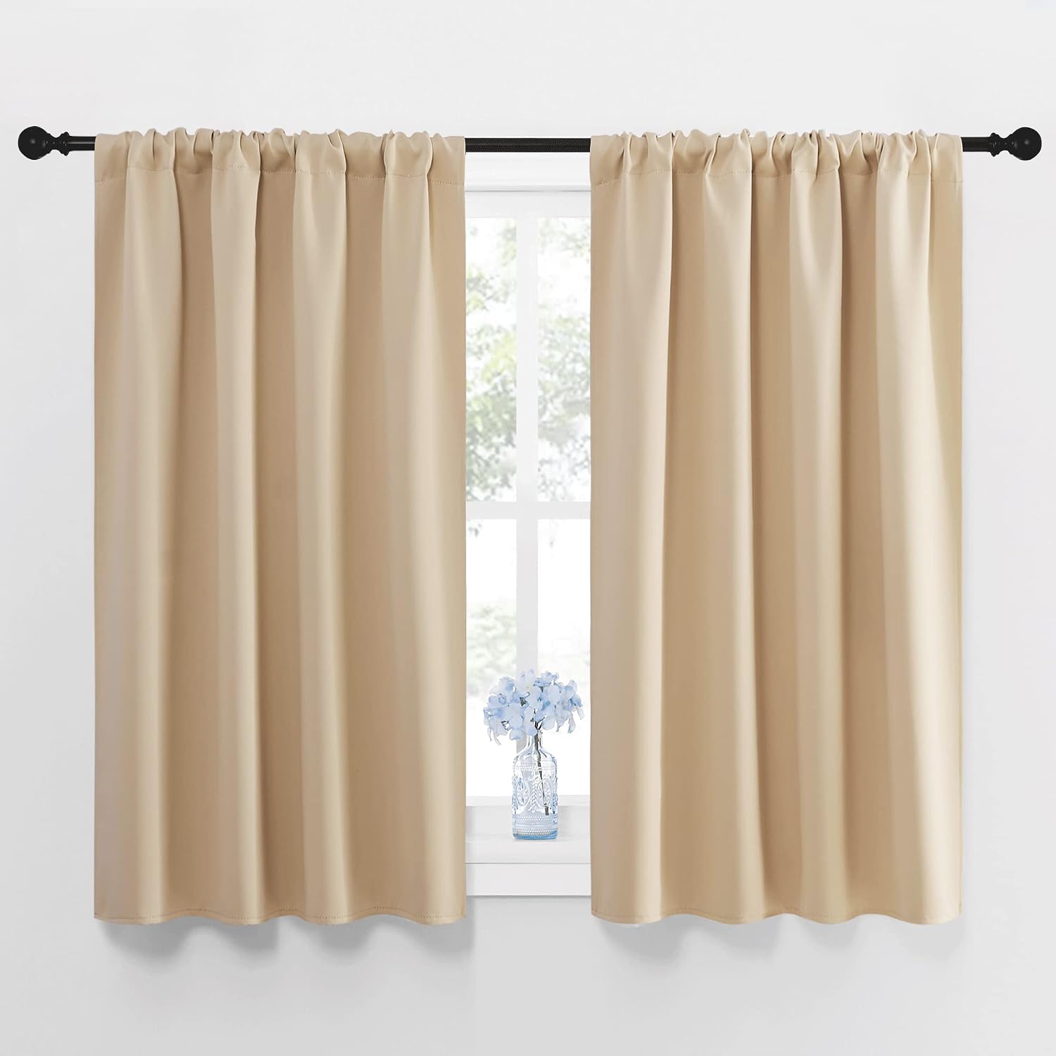 NICETOWN Blackout Room Darkening Curtains - Home Decoration Light & Noise Reducing Thermal Insulated Window Draperies with Rod Pocket Top…