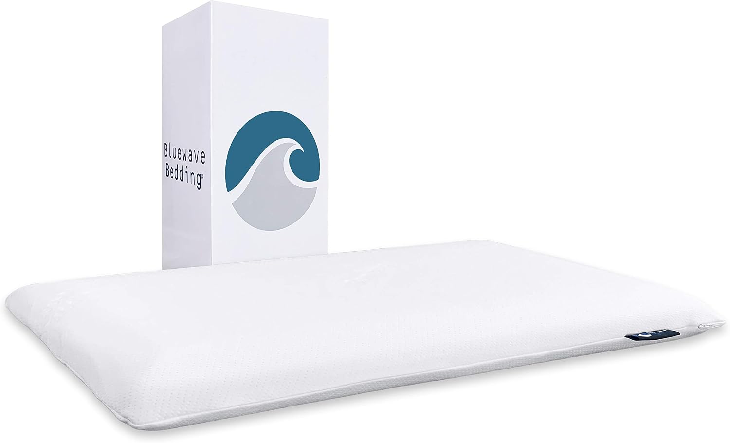 BluewaveBedding Bluewave Bedding Ultra Gel Memory Foam Pillow for Stomach and Back Sleepers - Thin, Flat Design for Cervical Neck Alig…