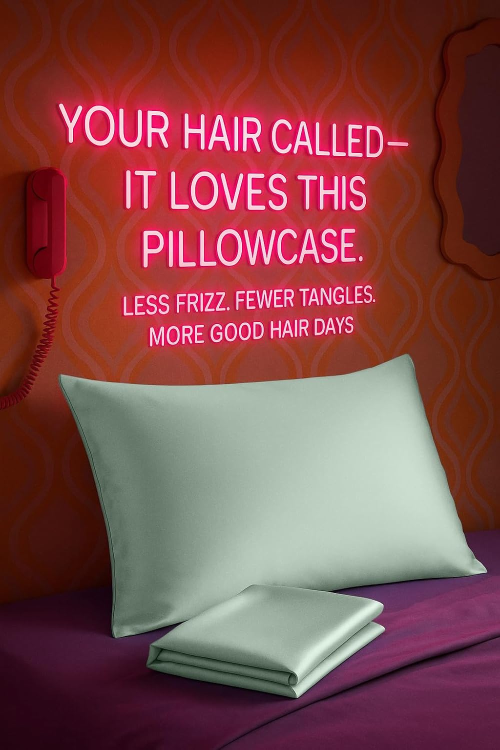 Blissford Satin Pillowcase with Zipper, for Hair and fabric comfort, Feels Soft and Cool Like a Silk Pillowcase, Satin Pillow Cases 2…
