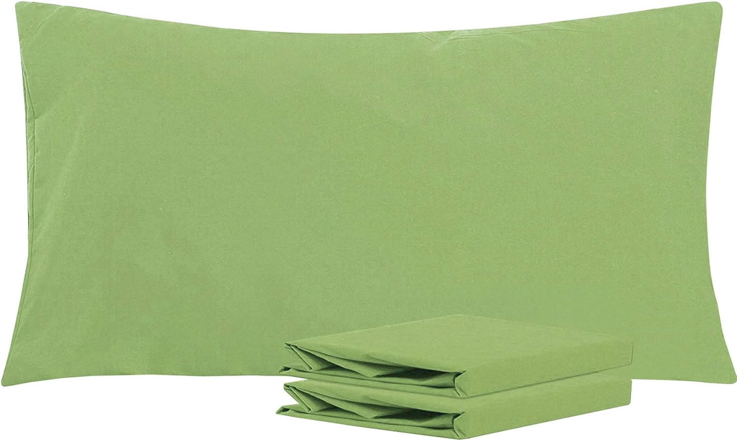 Ntbay King Pillowcase Set - 2 Pack Brushed Microfiber 20x40 Pillowcases - Soft, Wrinkle-Free, Fade-Resistant, Stain-Resistant, Sage Green P…