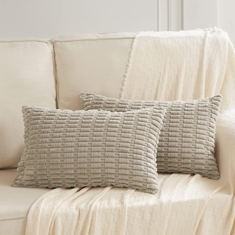 Fancy Homi 4 Packs Decorative Throw Pillow Covers for Living Room Couch Bed, Modern Farmhouse Boho Home Décor Accent Cushion Case, 20" x…