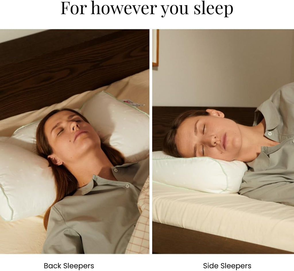 FOSSFLAKES - Orthopaedic Neck Support Pillow - Down Alternate Exclusive Filing, Pillow for Side Sleepers, Back Sleepers & Stomach Sleepers…
