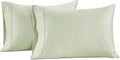 LaneLinen LANE LINEN Pillows Standard Size Set of 2 Soft 100% Egyptian Cotton Sateen Cool & Smooth Pillowcases Queen - Mineral Cotton