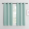 NICETOWN Aqua Blue Room Darkening Curtains for Kitchen, Window Treatment Thermal Insulated Solid Grommet Room Darkening Curtains/Drapes…