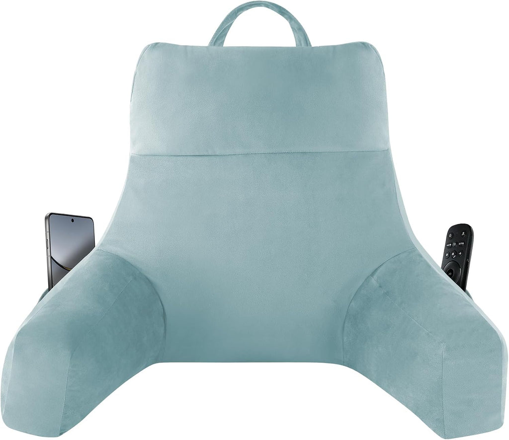 Ipynbap Back Pillow for Bed Sitting up, Reading Pillow for Sitting in Bed Adult, Back Support Pillow, Memory Foam Sit up Lounge Backrest Pi…