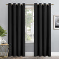 YoungsTex Black Blackout Curtains 95 Inches Long 2 Panels for Bedroom - Thermal Insulated with Grommet Room Darkening Window Treatments Flo…