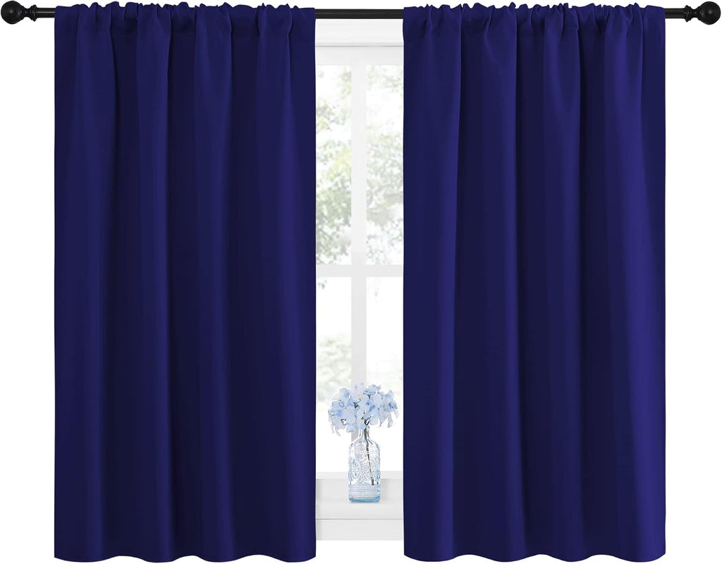 NICETOWN Navy Blue Curtains Blackout Draperies - Home Fashion Thermal Insulated Solid Drape Panels for Kid's Room, Privacy Window…