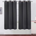 Lemomo Dark Grey Thermal Blackout Curtains/42 x 72 Inch/Set of 2 Panels Room Darkening Curtains for Bedroom 72 Inch Grey