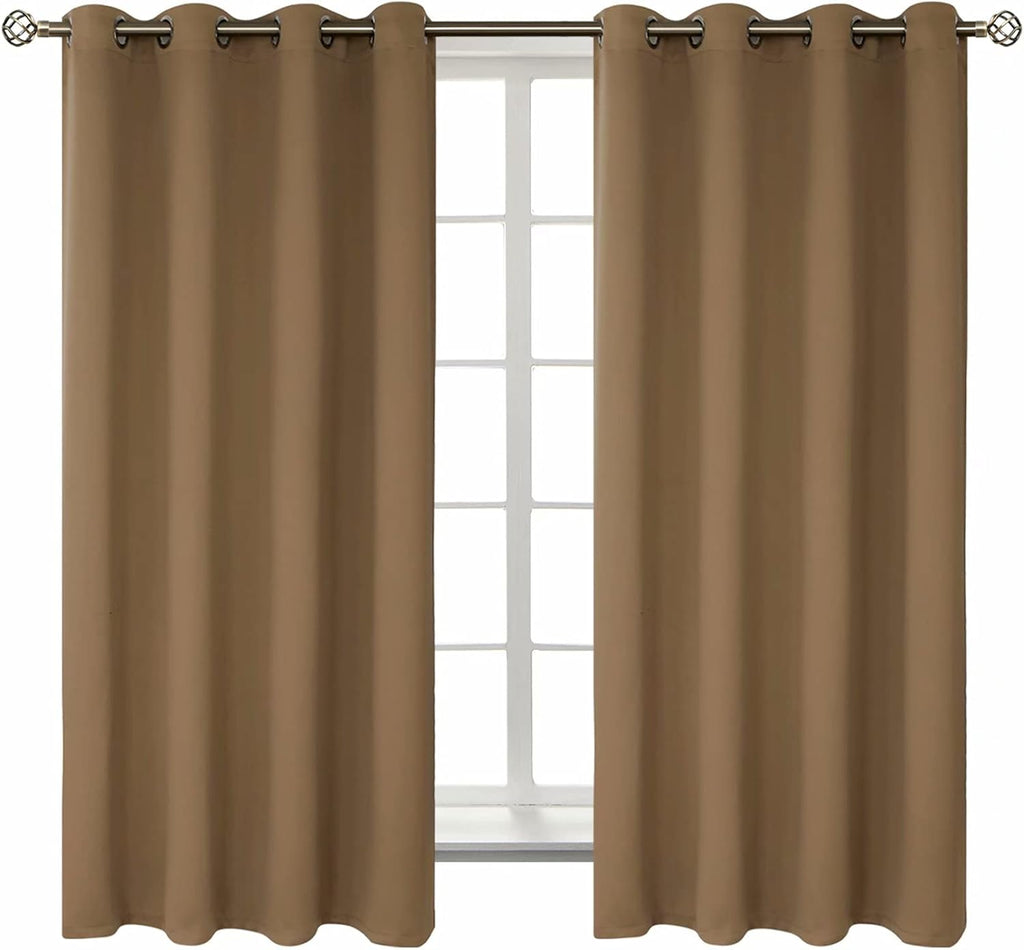 BGment Blackout Curtains for Living Room - Grommet Thermal Insulated Room Darkening Curtains for Bedroom, 2 Panels of 52 x 63 Inch, Taupe 6…