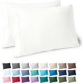 BareHome Bare Home Microfiber Pillow Cases - King Size Set of 2 - Cooling Pillowcases - Double Brushed - Ivory Pillowcases 2 Pack - Easy Ca…