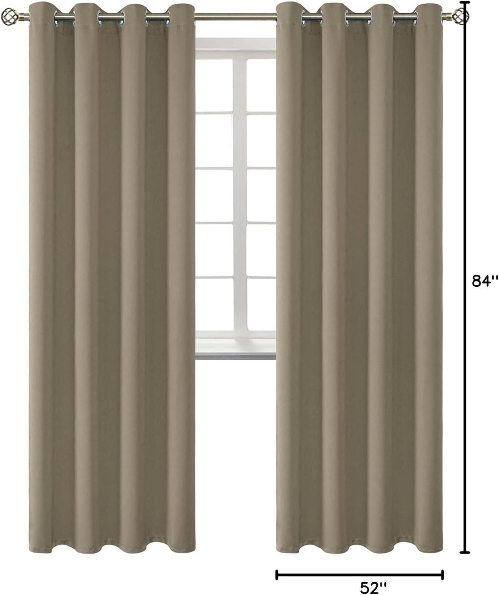 BGment Room Darkening Curtains 84 Inches Long - Grommet Thermal Insulated Drapes Window Treatment Curtains for Bedroom, 2 Panels, 52 x 84 I…