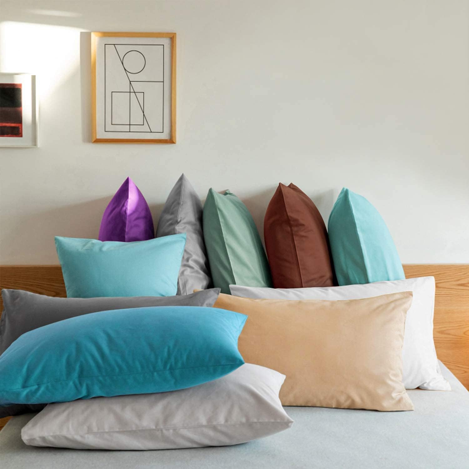 FLXXIE King Pillow Cases Set of 2, Soft Microfiber Pillow Covers with Envelope Closure, Wrinkle, Fade and Stain Resistant Pillowcases…