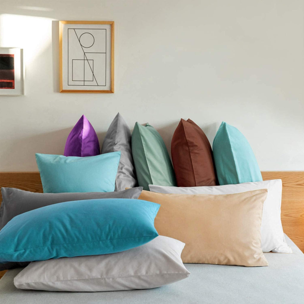FLXXIE King Pillow Cases Set of 2, Soft Microfiber Pillow Covers with Envelope Closure, Wrinkle, Fade and Stain Resistant Pillowcases…