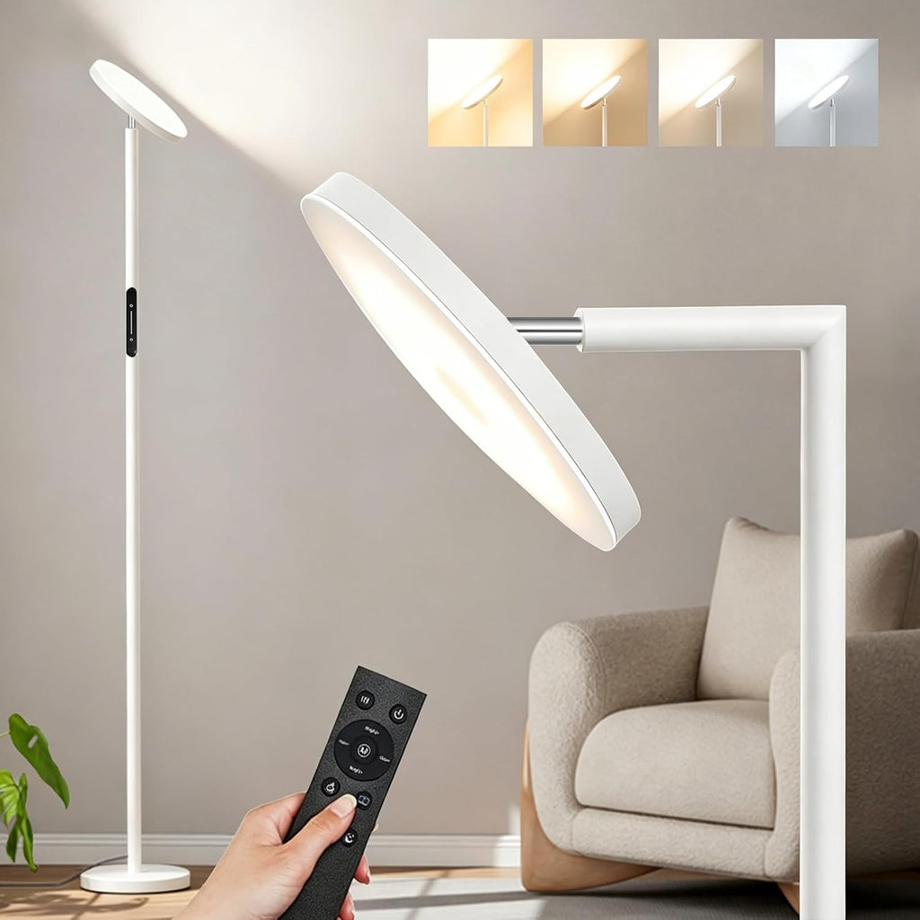 Floor Lamps for Living Room, 32W 3000LM Super Bright LED Torchiere Floor Lamp with Remote & Touch Control, 69" Standing Lamp with…