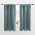 NICETOWN Greyish Blue Blackout Curtains Panels for Window, Thermal Insulated Rod Pocket Blackout Drapes/Draperies for Living Room (2…