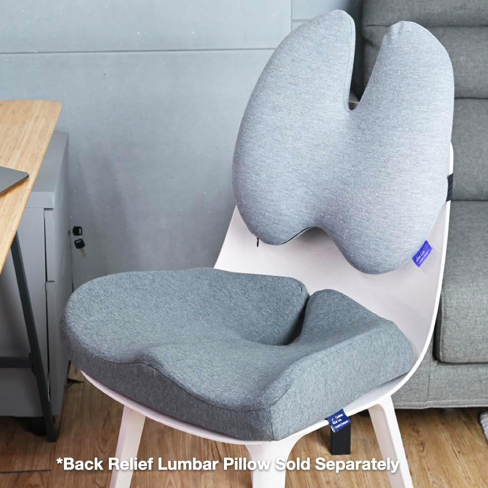 Cushionlab C CUSHION LAB Patented Pressure Relief Seat Cushion for Long Sitting Hours on Office/Home Chair, Car, Wheelchair - Extra-Dense M…